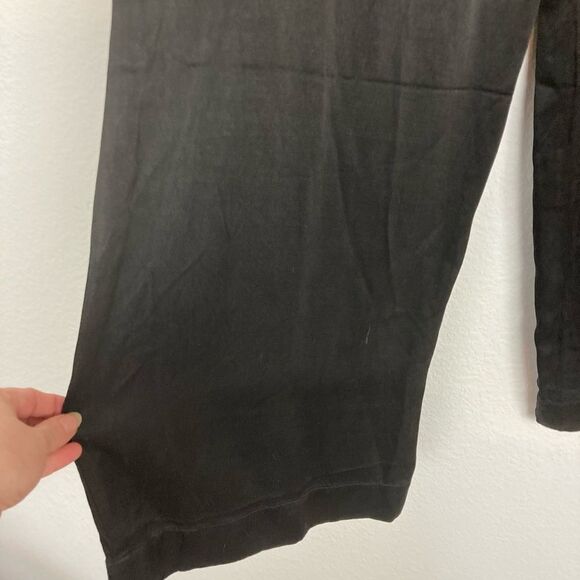 NWT Anthropologie Marrakech black satin front zip flowing pants runs big - Picture 6 of 11